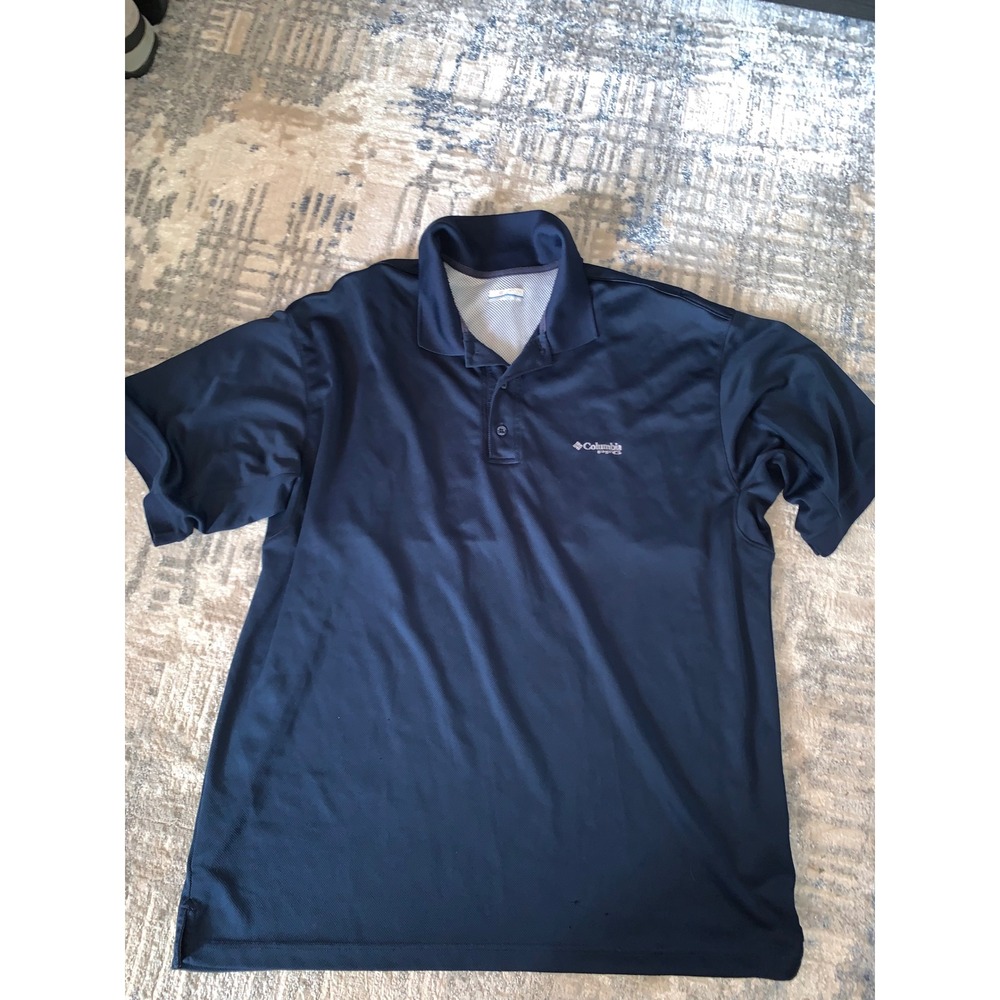 Columbia PFG Mens Navy Blue Short Sleeve Performance Fishing Polo Shirt 2XT Tall